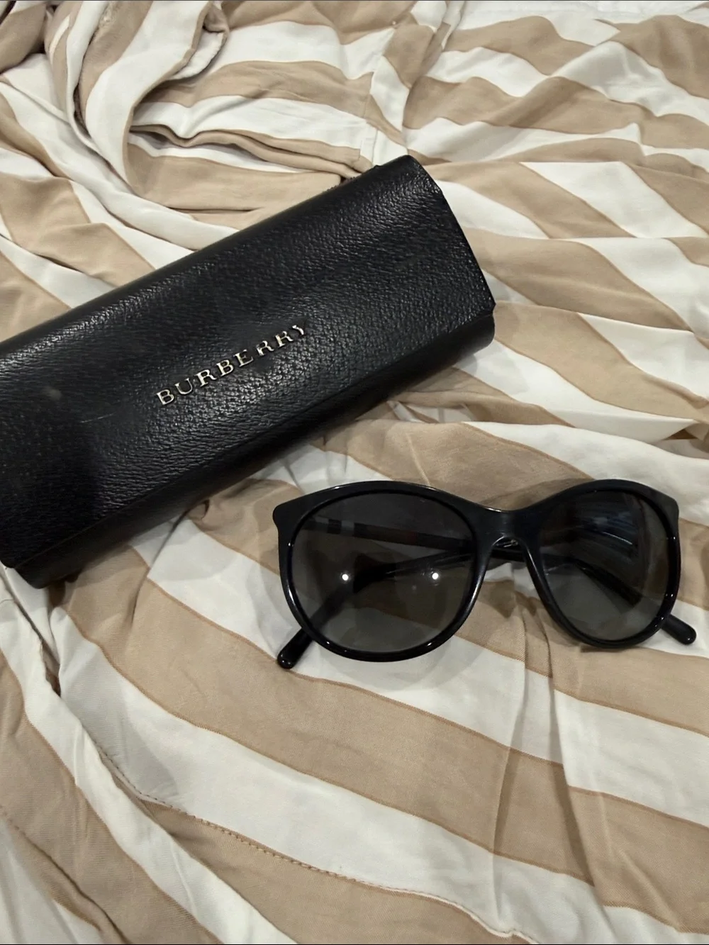 Burberry Black Women's Oversized Cat-Eye Sunglasses